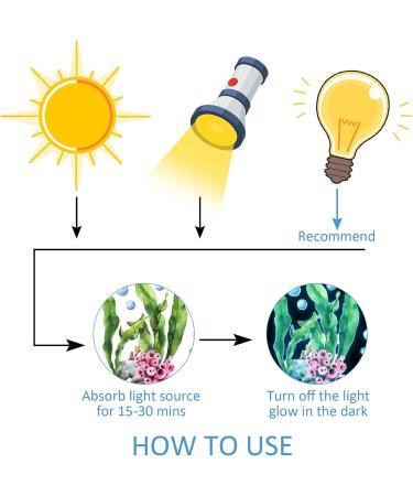 Glow in The Dark Ocean Fish Wall Stickers - Luminous Underwater Sea World Art for Kids Bedroom - Blue Ocean Theme Fluorescent Jellyfish Decor - Buy Online on GoSupps.com