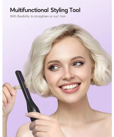 Wavytalk 3/10 Pencil Flat Iron for Short Hair - Mini Hair Straightener for Pixie Cut, Bangs, and Edges - Small Flat Iron with Anti-Pinch Design and Adjustable Temp - Buy Online on GoSupps.com