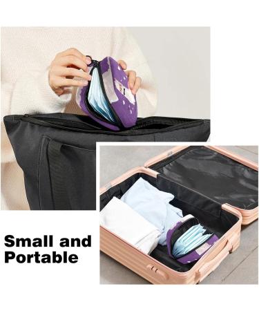 Alpaca Purple Sanitary Napkin Storage Bag | Portable Tampons Holder & Makeup Bag for Girls & Women | Large Capacity Multicoloured - Buy Online on GoSupps.com
