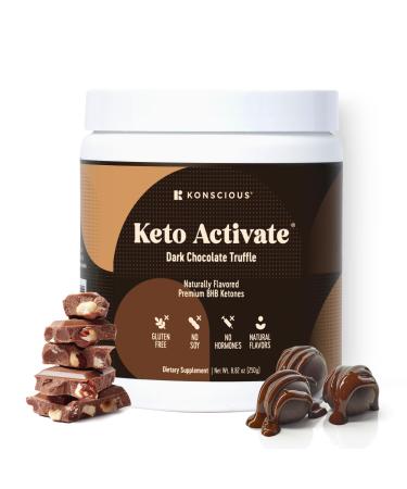 Dark Chocolate Truffle Exogenous Ketones Drink: Pure Keto Shake Powder with Chocolate Ketones | Jumpstart Ketosis & Boost Energy with Natural Ketones Supplements by Konscious Keto 10 Ounce (Pack of 1)