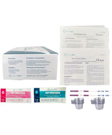 Salo Med Fertility Test Kit for Women | 50 Ovulation & 20 Pregnancy Tests | Urine Strips with 70 Cups - Shop Now! - Buy Online on GoSupps.com