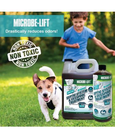 6-Month Supply Septic Tank Treatment Enzymes - 32oz Original Formula for Grease, Fats, Oils, and Tissue - Buy Online on GoSupps.com