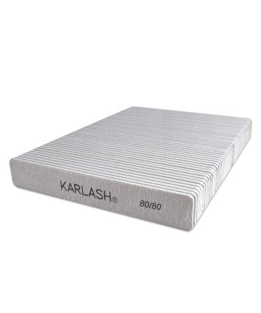 Karlash Professional Double Sided Emery Board Jumbo Zebra Nail File 80/80 50pcs