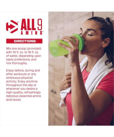 Dymatize All 9 Amino - Orange Cranberry | 30 Servings - Essential Amino Acids for Muscle Recovery - Buy Online on GoSupps.com