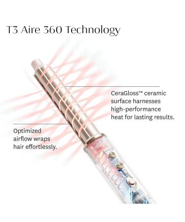T3 Aire 360 Multi-Styler & Blowout System - Rapid Drying Hair Dryer Ceramic Curling Attachments Oval Brush for Perfect Blowouts & Long-Lasting Curls in Satin Blush/Gold | International Shipping Available - Buy Online on GoSupps.com