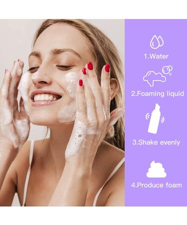 Owlyee 2oz Foam Pump Dispenser (3PCS) - Travel-Friendly Hand Soap, Shampoo & Lash Cleanser - Purple - Buy Online on GoSupps.com