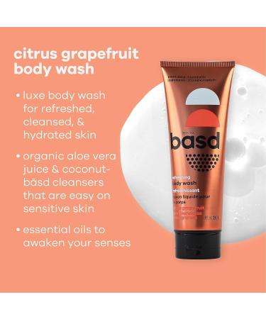 basd Natural Body Wash - Refreshing Citrus Grapefruit | Organic, Vegan, Hypoallergenic | 8oz Tube - Buy Online on GoSupps.com