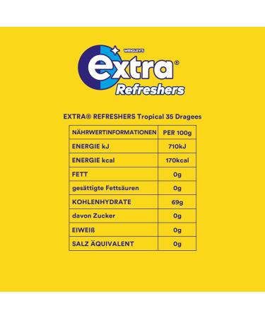 EXTRA REFRESHERS Can - Tropical Flavor 6x35 Pieces | International Shipping Available - Buy Online on GoSupps.com