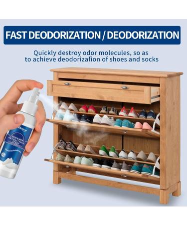 Shoe & Sock Antibacterial Deodorant Spray Foot Odor Eliminator Shoe Deodorizer Natural Shoe Deodorizer Spray Remove Odors Refreshes Antiperspirant Deodorant for Shoes Foot Spray (2PC) - Buy Online on GoSupps.com