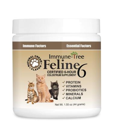 Immune-Tree Colostrum Probiotic Powder for Cats | Supplement for Cat Allergy, Immune Support, Skin and Coat & Itching Relief | Colostrum Powder for Cats Immunity System | Made in USA | 1.55oz