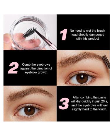  Nuhjytgf Eyebrow gel eyebrow wax - Waterproof eyebrow styling wax for feathers eye-proof and sweat-proof cosmetics - Buy Online on GoSupps.com
