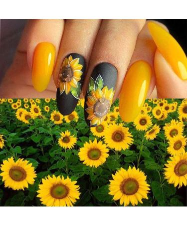 CHANGAR Sunflower Nail Stickers Floria Flower Bee Water Transfer Nail Decals Spring Summer Series Nail Decorations Manicure Tips 12 Sheets Nail Tips DIY Toenails Nail Art Decorations Accessories - Buy Online on GoSupps.com