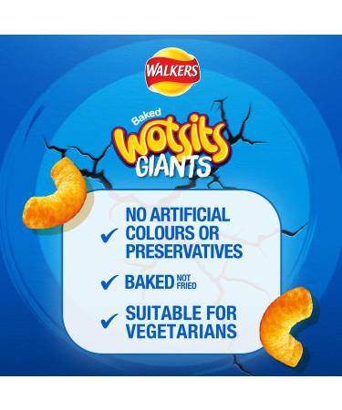 Wotsits Giants Really Cheesy Vegetarian Baked Snacks 130g - Single Pack - Buy Online on GoSupps.com