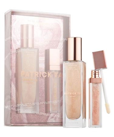 Patrick Ta Major Glow On The Go Kit! Body Oil And Lip Shine! High-Shine Oil Blend Lip Gloss! Shimmering  Nourishing  Multi-Dimensional Glow Body Oil! Parabens Free And Cruelty Free!