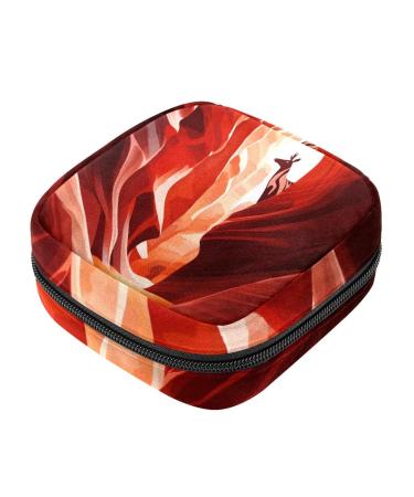 Period Bag Sanitary Napkin Storage Bag Tampon Holder for Purse M71w8dw7xut 4.7x6.6x6.6 in Classic