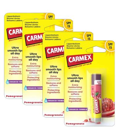 Carmex Carmex Pomegranate Ultra Moisturizing Lip Balm Spf 15 4 Units