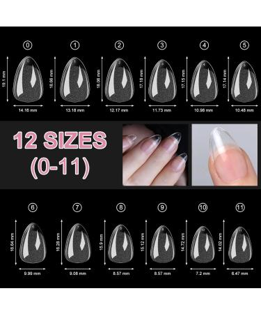 Short Almond Nail Tips - Clear Nail Tips ZAHRVIA Soft Gel Full Cover Nail Tips for Soak Off Nail Extensions kit - 192PCS False Nails Acrylic Nail Tips 12 Sizes (Short Almond) Short Almond-192 - Buy Online on GoSupps.com