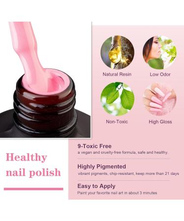 INPING 6 Colors Gel Nail Polish Set - Baby Pink Sweet Love Valentine's Day Series - Camellia Pink Pastel Jelly - Nude Nail Varnish - Soak Off UV/LED - Gifts for Nail Art Design - Buy Online on GoSupps.com