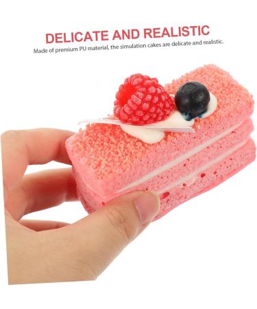 HOMSFOU 15 Pcs Simulation Cake Model Cake Display Model Fake Decorative Cakes Fake Cupcake Artificial Mousse Cake Photo Prop Food Toy Simulation Dessert Models Cupboard Fake Decoration - Buy Online on GoSupps.com