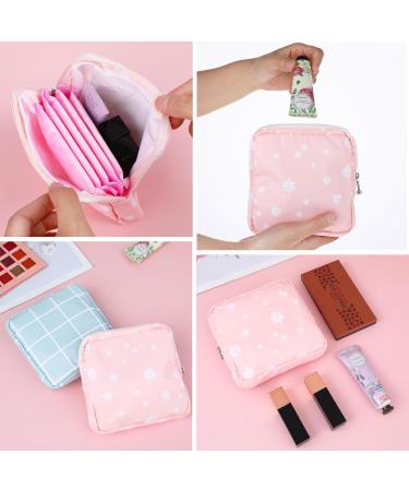 Amaxiu Sanitary Napkin Storage Bags 2pcs Waterproof Travel Menstrual Pad Pouch with Zipper Mini Tampons Holder for Purse Period Nursing Pad Holder for Women Girls 5.1" x 5.1" (Pattern A) - Buy Online on GoSupps.com