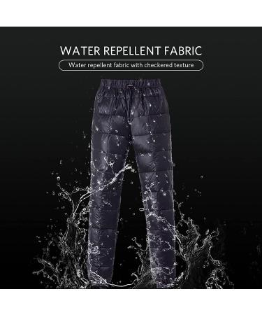 Tapasimme Men's Winter Down Pants | High Waisted Snow Trousers | Small Cargo Black - Buy Online on GoSupps.com