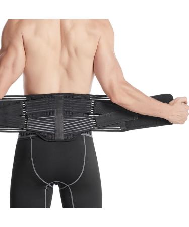 Lower Back Braces For Back Pain Relief Compression Belt For Men & Women Lumbar Support Waist Backbrace For Herniated Disc Sciatica Scoliosis (Color : Black Size : L(Waist: 39.7-51.1 Inch)) L(Waist: 39.7-51.1 Inch) Black