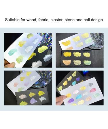 Nail Watercolor Paint Set 12 Colors Solid Metallic Nail Color Powder Pigment Set Body Painting Fluorescent Powder for Nail Artists and Beginners - Buy Online on GoSupps.com