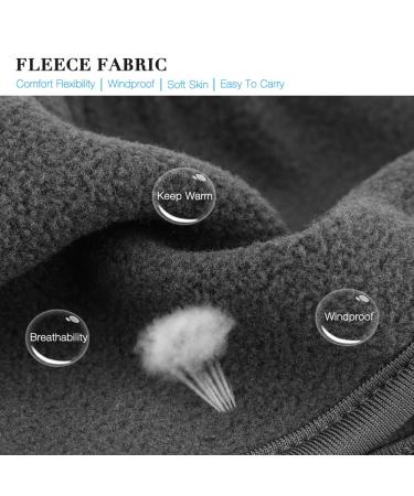 KOMAKE Ear Warmers Headband 2 Pack - Black+Gray Fleece Earmuffs for Winter Sports - Moisture Wicking Sweatband for Men & Women - Buy Online on GoSupps.com