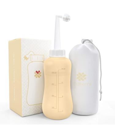 Semi-Transparent 500 ml / 17 oz Materni Peri Bottle for Postpartum Care | Portable Bidet Sprayer Travel Bidet | Labor and Delivery Essentials for Soothing Relief from Birth Pains or Hemorrhoids - Buy Online on GoSupps.com