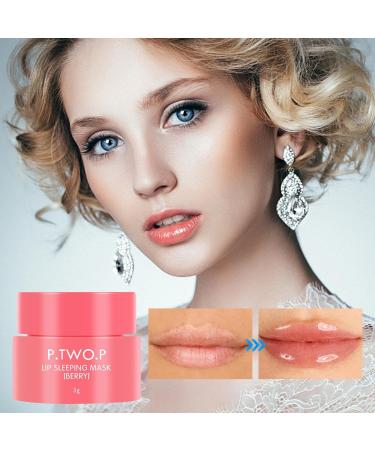 Lip Plumping Mask | Lip Balm Sleeping Mask for Dry and Cracked Lips Softens and Moisturizes Your Lips Skin Care Oils Repairs Lip Wrinkles Rianpesn - Buy Online on GoSupps.com