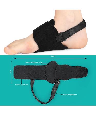 Arch Support Braces for Plantar Fasciitis Relief | Adjustable Compression Bands & Gel Pads for High Arches & Flat Feet - Unisex (Black Pair - Buy Online on GoSupps.com