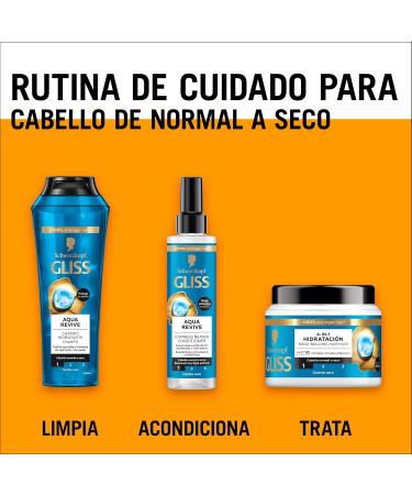  Gliss Gliss Aqua Revive Pack of 6 shampoos of 250 ml each (1500 ml total) - Buy Online on GoSupps.com