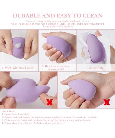 AUAUY 8 Pcs Makeup Sponge Blender Set Beauty Sponge Makeup Sponges for Foundation Multi-color Makeup Sponge Set With 1 holder 1 Storage Tank for Liquid Cream and Powder (3 Shapes) 8pcs-3Shapes - Buy Online on GoSupps.com