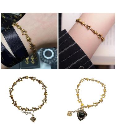 South Kieling Love-Trailer Bracelet - Stylish Handmade Unisex Star-Heart Chain | Perfect Couple's Accessory & New Year's Gift - Buy Online on GoSupps.com