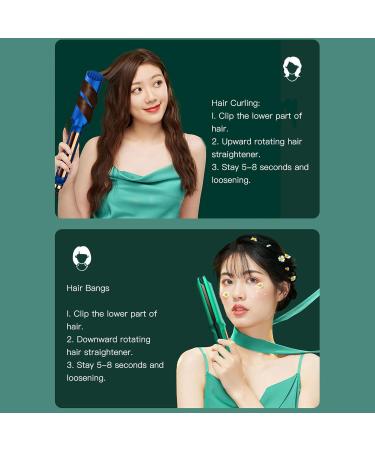 Gernie Automatic Hair Iron - Dual Straightening & Curling with Temperature Control | Portable Green Hair Styler for Fabulous Hairstyles - Buy Online on GoSupps.com