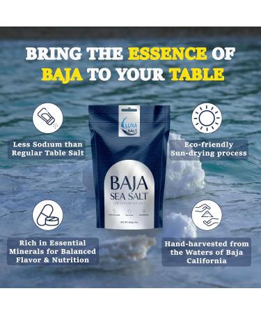 Sel de mer de Baja R colt la main 454 g s ch au soleil plus de 90 l ments sel gastronomique faible teneur en sodium - Buy Online on GoSupps.com