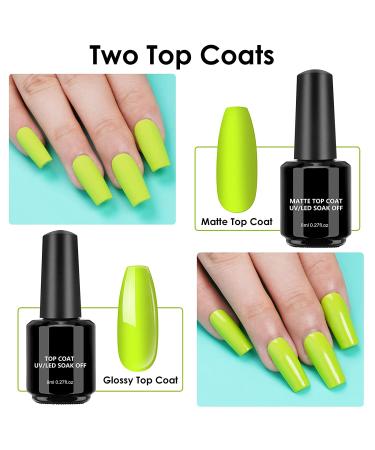 Psampa Gel Nail Polish Kit with 36W LED Dryer Lamp - 5 Color Starter Set for DIY Gel Nails - Base & Top Coat Included - Neon Light Designs - Perfect Gifts for Women - Buy Online on GoSupps.com