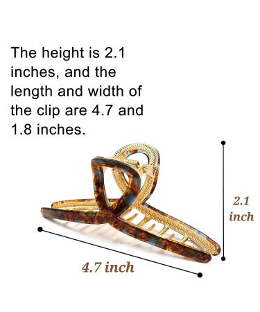 NAISIER Big Hair Claw Clips for Women - Set of 3 Metal Non-Slip Butterfly Hair Clips, 4.7 Inch Strong Hold for Thick Hair - Hair Accessories for Girls and Women - Buy Online on GoSupps.com