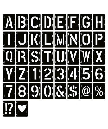 2 Inch Alphabet Letter Stencils Kit, 42 Pcs Reusable Interlocking Plastic  Letter Templates and Number Stencils for Painting on Wood, Wall, Fabric,  Rock, Chalkboard, Signage, and DIY Art Project price in UAE