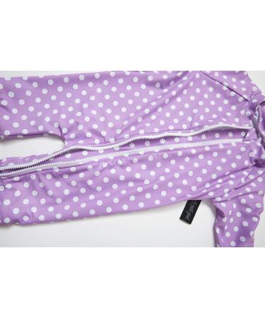 BONVERANO Baby Girls Swimsuit UPF 50+ Full Zip One Piece - Maru Purple, 12-18 Months - Buy Online on GoSupps.com