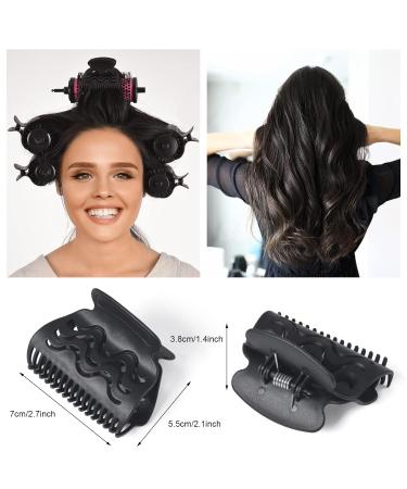 HIVEXAGON 12-Piece Curler Clips Set - Essential Holders for Small Medium & Jumbo Curls | Stylish Black - Buy Online on GoSupps.com