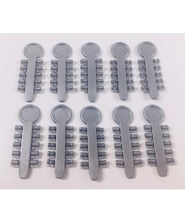 100Pcs Orthodontic Rotation Wedges Ligature Rotary Pad Dental Elastic Bands - Silver Grey - Buy Online on GoSupps.com