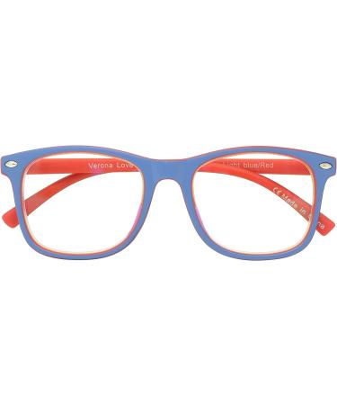 KIDDO Kids Blue Light Blocking Glasses for Ages 3-12 | Anti-Eyestrain Computer Gaming TV Glasses for Boys & Girls | Blue & Red Lens 0.0 Diopters - Buy Online on GoSupps.com