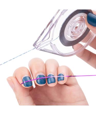 60 Colors Nail Striping Tape Line with 2 Nail Tape Dispensers - Nail Art Decoration Stickers for DIY Nail Tip Designs - Buy Online on GoSupps.com