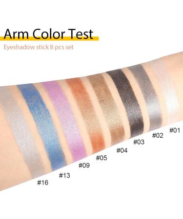 Eye Shadow Sticks - Eye Glitter Sticks Set | Smudge-Proof Eyeshadow Sticks Ultra Creamy Lightweight Blendable for Makeup 01 - Buy Online on GoSupps.com