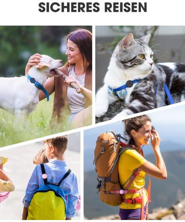 Simplethings Waterproof Airtag Dog Collar - Anti-Loss Silicone Holder for Dogs & Cats | Compatible with Apple Airtag GPS Tracker - Black & Midnight Blue M-22mm - Buy Online on GoSupps.com