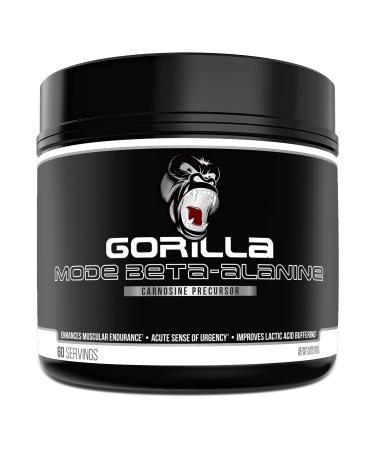 Gorilla Mode Beta-Alanine – Carnosine Precursor/Enhanced Muscular Endurance / 3.2 Grams per Servings