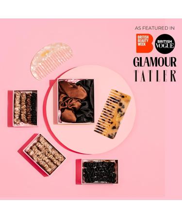 Silkie 4-Set 100% Pure Mulberry Silk Hair Ties - Black Thin Ponytail Holders for Everyday Hair Care | No Damage & Travel Bags Included - Buy Online on GoSupps.com