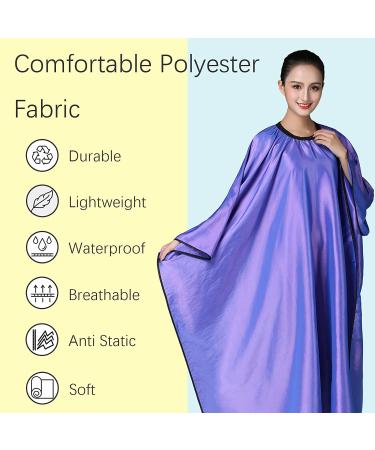 Iusmnur Professional Barber Cape - Adjustable Metal Clip, 55 x 63 inches, Purple - Buy Online on GoSupps.com