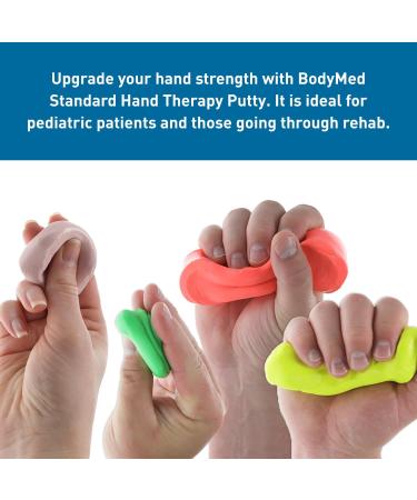 Body Sport Hand Therapy Putty - Red 2 oz | Medium-Soft Strengthening Putty for Rehabilitation - Buy Online on GoSupps.com